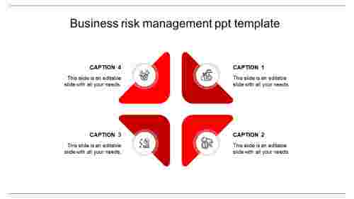 risk management ppt template-red